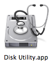Icon showing "Disk Utility.app".