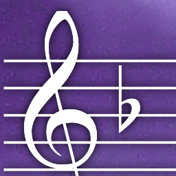 White musical treble clef symbol showing smooth curves, but with the top cropped.