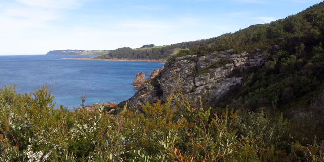 Photograph of coastal cliffs.